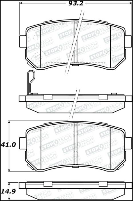 StopTech - Brake Pads W/Hrdwr 308.11570