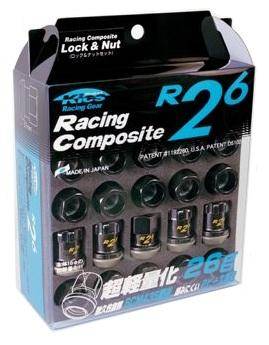 Project Kics - Project Kics R26 Lug - Locking Nuts 12X1.25 20pc - Black