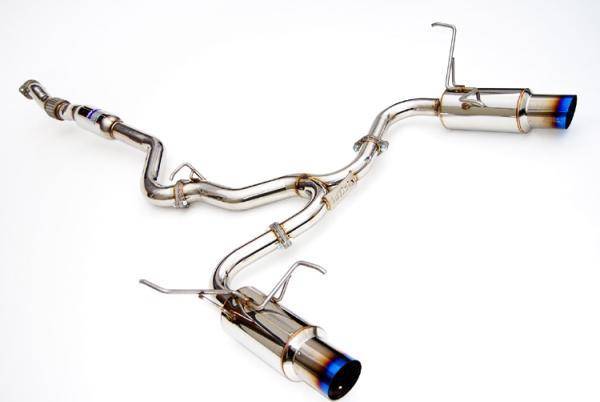 Invidia - 2008-2010 Subaru WRX and STI Sedan Invidia N1 Dual Burnt Titanium Tips Cat-back Exhaust