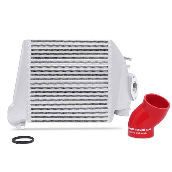 Mishimoto - 2011-2014 Subaru WRX Mishimoto Top-Mount Intercooler - Silver/Red Hose