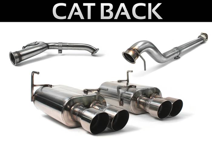 Perrin - 2015 Subaru WRX and STI Perrin Quad Tip 304 Stainless Steel Cat-Back Non-Resonated Exhaust
