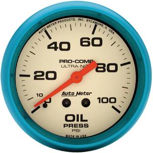 Auto Meter - Auto Meter Ultra-Nite 2 5/8- Mechanical Oil Pressure - 0-100 PSI