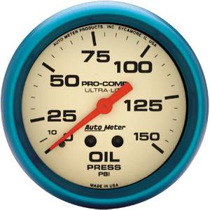Auto Meter - Auto Meter Ultra-Nite 2 5/8- Mechanical Oil Pressure - 0-150 PSI