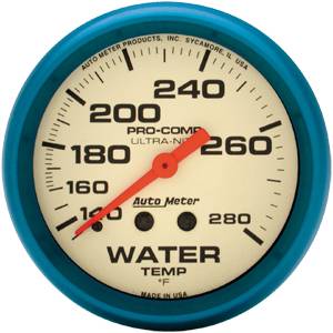Auto Meter - Auto Meter Ultra-Nite 2 5/8- Mechanical Water Temperature - 140 - 280 deg. F