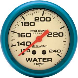 Auto Meter - Auto Meter Ultra-Nite 2 5/8- Mechanical Water Temperature - 120 - 240 deg. F-