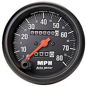 Auto Meter - Auto Meter Z-Series 3 3/8- In-Dash Speedometer - 80 MPH