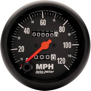 Auto Meter - Auto Meter Z-Series 3 3/8- In-Dash Speedometer - 120 MPH-