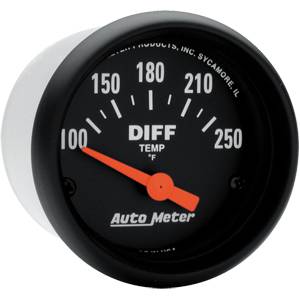 Auto Meter - Auto Meter Z-Series 2 1/16 - Short Sweep Electric Differential Temp - 100 - 250 deg. F