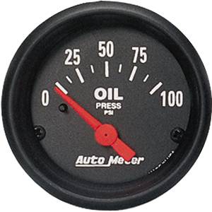 Auto Meter - Auto Meter Z-Series 2 1/16- Short Sweep Electric Oil Pressure - 0-100 PSI-