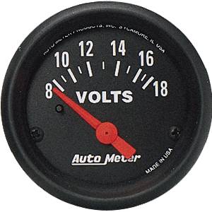 Auto Meter - Auto Meter Z-Series 2 1/16 - Short Sweep Electric Voltmeter - 8-18 Volts