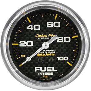 Auto Meter - Auto Meter Auto Meter Carbon Fiber 2 5/8" Mechanical Fuel Pressure - 0-15 PSI