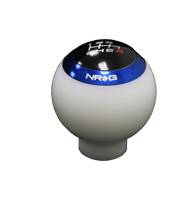 NRG Innovations - NRG Innovations Ball Type White Shift Knob - 4 Interchangeable Rings - Universal