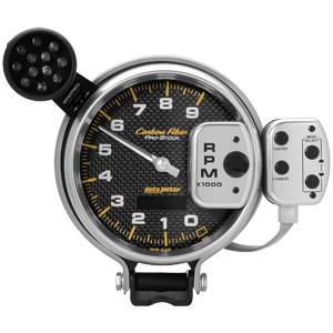 Auto Meter - Auto Meter Carbon Fiber 5- Pedestal Mount Tachometer - 9000 RPM