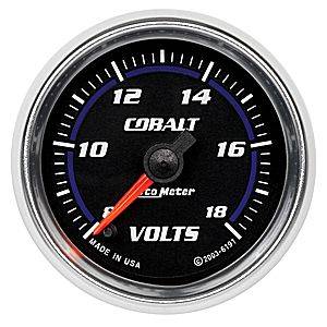 Auto Meter - Auto Meter Cobalt 2 1/16 - Full Sweep Electric Voltmeter - 8 - 18 Volts