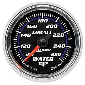 Auto Meter - Auto Meter Cobalt 2 1/16- Full Sweep Electric Water Temperature - 100 - 260 deg. F