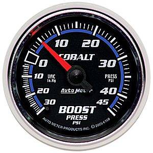 Auto Meter - Auto Meter Cobalt 2 1/16- Mechanical Vacuum / Boost - 30 In. Hg. -Vac/45 PSI