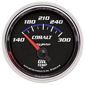 Auto Meter - Auto Meter Cobalt 2 1/16- Short Sweep Electric Oil Temperature - 140-300 deg. F-