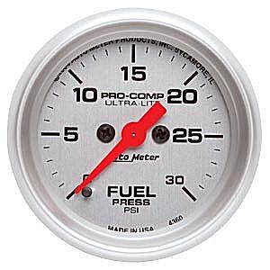 Auto Meter - Auto Meter Ultra-Lite 2 1/16- Full Sweep Electric Fuel Pressure - 0 - 30 PSI