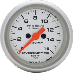 Auto Meter - Auto Meter Ultra-Lite 2 1/16- Full Sweep Electric Pyrometer - 0 -1600 deg. F