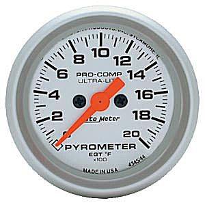 Auto Meter - Auto Meter Ultra-Lite 2 1/16- Full Sweep Electric Pyrometer - 0 - 2000 deg. F