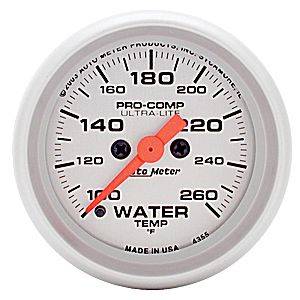 Auto Meter - Auto Meter Ultra-Lite 2 1/16- Full Sweep Electric Water Temperature - 100-260 deg. F