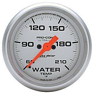 Auto Meter - Auto Meter Ultra-Lite 2 1/16- Full Sweep Electric Water Temperature - 60 - 210 deg. F