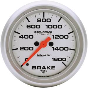 Auto Meter - Auto Meter Ultra-Lite 2 5/8- Full Sweep Electric Brake Pressure - 0 - 1600 PSI