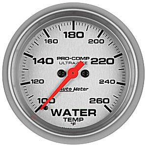 Auto Meter - Auto Meter Ultra-Lite 2 5/8- Full Sweep Electric Water Temperature - 100-260 deg. F