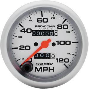 Auto Meter - Auto Meter Ultra-Lite 3 3/8- In-Dash Mechanical Speedometer - 120 MPH