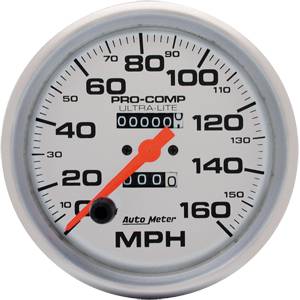 Auto Meter - Auto Meter Ultra-Lite 5- In-Dash Mechanical Speedometer - 160 MPH