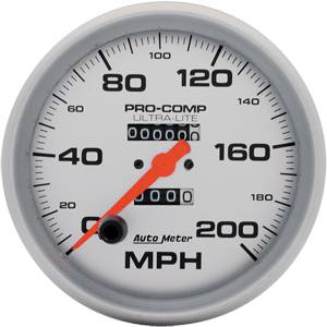 Auto Meter - Auto Meter Ultra-Lite 5- In-Dash Mechanical Speedometer - 200 MPH