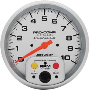 Auto Meter - Auto Meter Ultra-Lite 5- In-Dash Tachometer w/ Memory - 10000 RPM