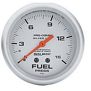 Auto Meter - Auto Meter Ultra-Lite 2 5/8- Liquid Filled Mechanical Fuel Pressure - 0 - 15 PSI