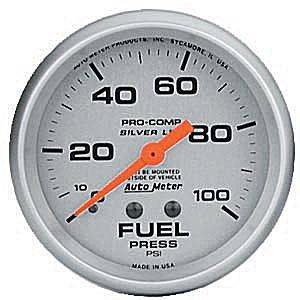 Auto Meter - Auto Meter Ultra-Lite 2 5/8- Liquid Filled Mechanical Fuel Pressure - 0 - 100 PSI