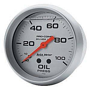 Auto Meter - Auto Meter Ultra-Lite 2 5/8- Liquid Filled Mechanical Oil Pressure - 0 - 100 PSI-