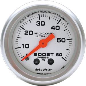 Auto Meter - Auto Meter Ultra-Lite 2 1/16- Mechanical Boost - 60 PSI