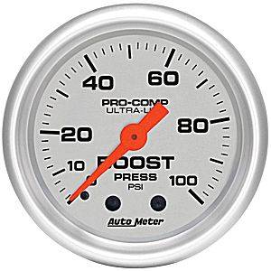 Auto Meter - Auto Meter Ultra-Lite 2 1/16- Mechanical Boost - 100 PSI