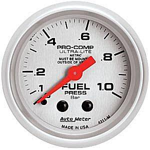 Auto Meter - Auto Meter Ultra-Lite 2 1/16" Mechanical Fuel Pressure - 0 - 1.0 Bar