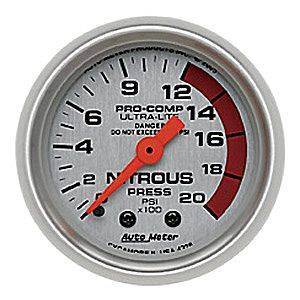 Auto Meter - Auto Meter Ultra-Lite 2 1/16- Mechanical Nitrous Pressure - 0-2000 PSI