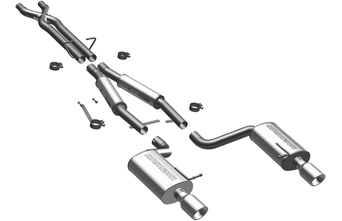 Magnaflow - 2004-2006 Audi S4 MagnaFlow Touring Series Stainless Cat-Back Exhaust System