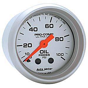 Auto Meter - Auto Meter Ultra-Lite 2 1/16- Mechanical Oil Pressure - 0-100 PSI