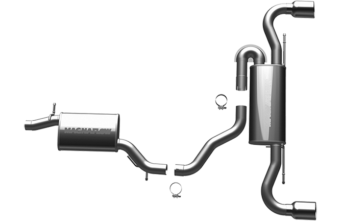 Magnaflow - 2008-2009 Audi TT 3.2L Quattro MagnaFlow Touring Series Stainless Cat-Back Exhaust System