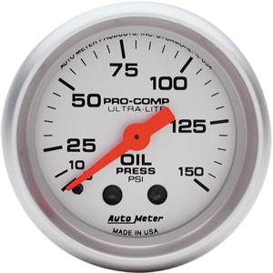 Auto Meter - Auto Meter Ultra-Lite 2 1/16- Mechanical Oil Pressure - 0-150 PSI