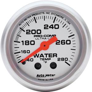 Auto Meter - Auto Meter Ultra-Lite 2 1/16- Mechanical Water Temperature - 140 - 280 deg. F-