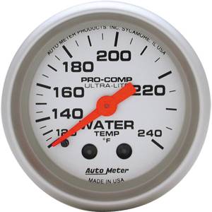 Auto Meter - Auto Meter Ultra-Lite 2 1/16g- Mechanical Water Temperature - 120 - 240 deg. F