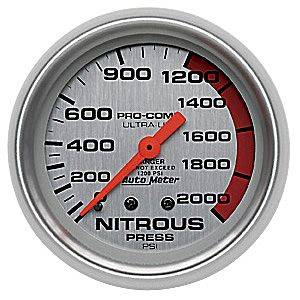 Auto Meter - Auto Meter Ultra-Lite 2 5/8- Mechanical Nitrous Pressure - 0-1600 PSI-