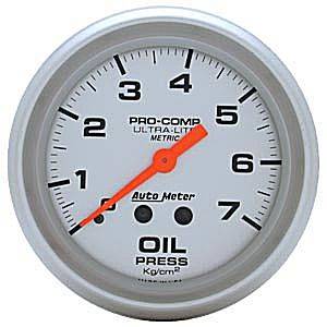 Auto Meter - Auto Meter Ultra-Lite 2 5/8" Mechanical Oil Pressure - 0-7 Kg/Cm2