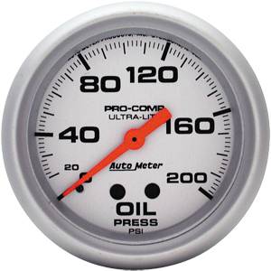 Auto Meter - Auto Meter Ultra-Lite 2 5/8- Mechanical Oil Pressure - 0-200 PSI