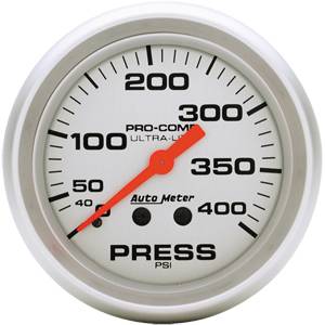 Auto Meter - Auto Meter Ultra-Lite 2 5/8- Mechanical Pressure - 0-400 PSI