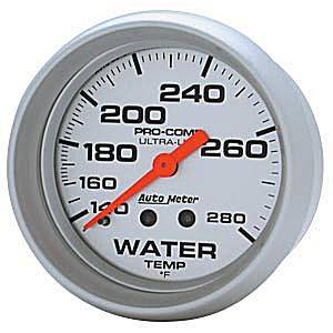 Auto Meter - Auto Meter Ultra-Lite 2 5/8- Mechanical Water Temperature - 140 - 280 deg. F